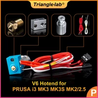 Unidad preensamblada Trianglelab V6 Hotend para impresora 3D PRUSA i3 MK3 MK3S MK2/2.5 v6 boquilla de disipador térmico