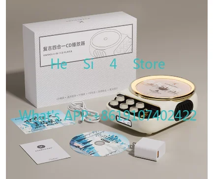 Desktop Bluetooth Portable Walkman Album CD Player Stereo Retro Two-Way Bluetooth Audio