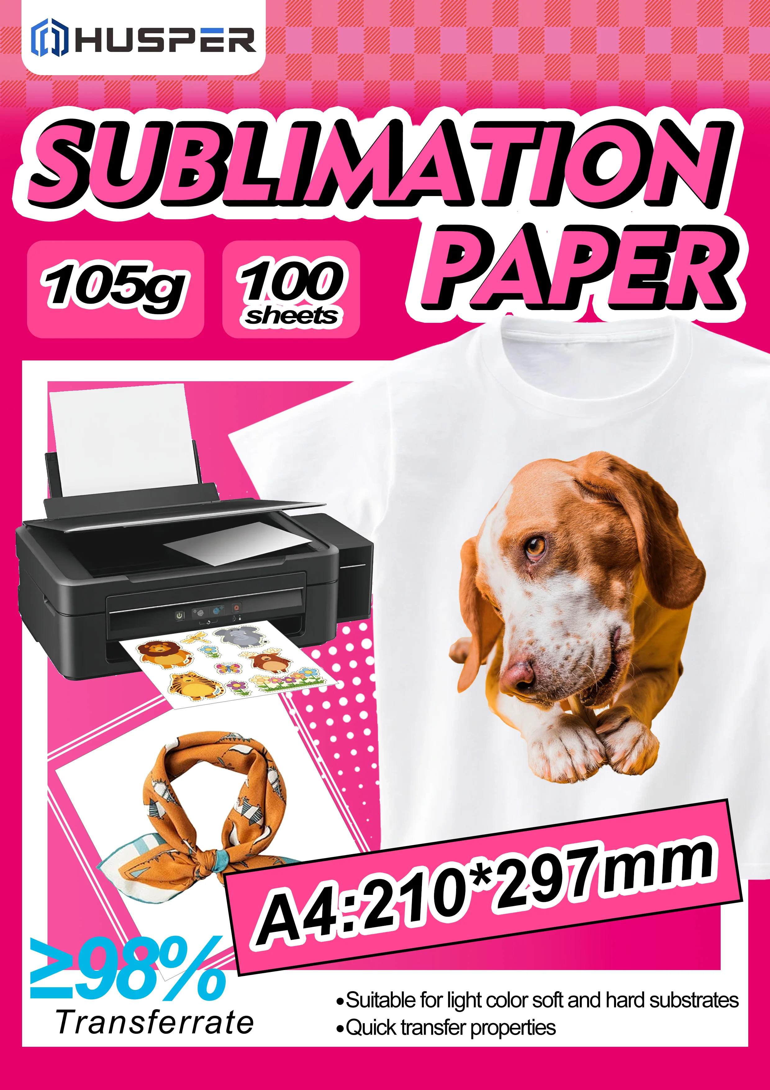 Sublimation Paper A4 100 Sheets - 100 листов сублимационной бумаги формата A4,