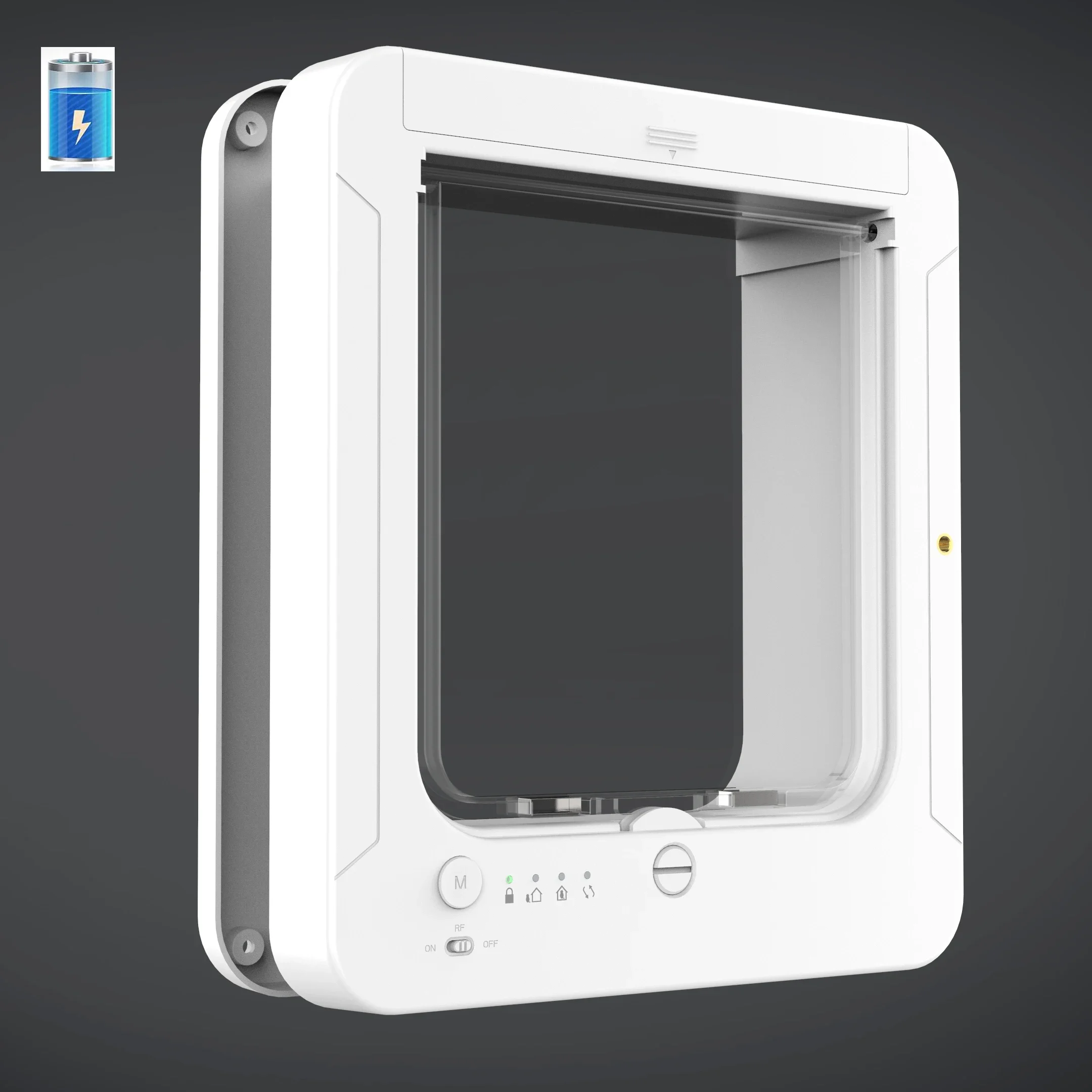 

2025 Electronic Dog Cat Door Smart Pet Safe Door Cat Flap with Microchip Sensor Key Controllable Access Direction Cat Gate