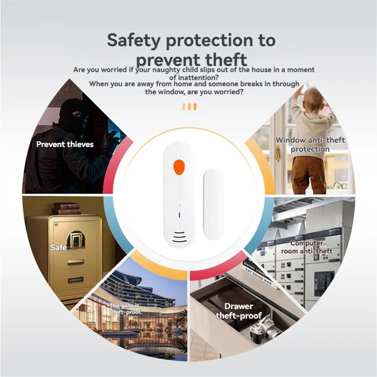 【CYBER MONDAY】Tuya WiFi Door Window Sensor Intelligent Home Open Close Detector Alarm Home Security APP Control