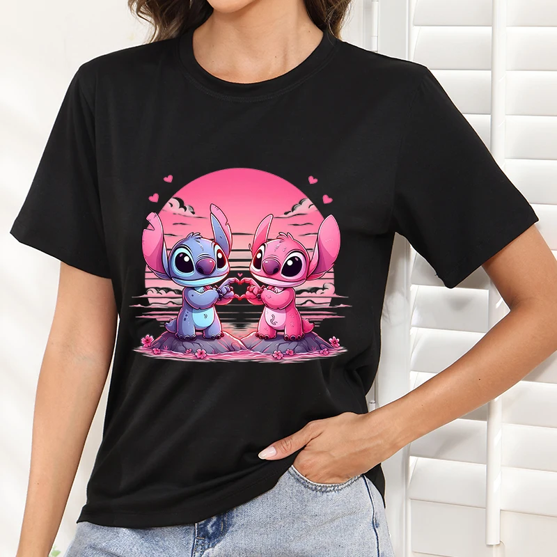 

Clothing Tees Trends 2025 Tops Women Short Sleeve Top T Shirt Disney Customized Clothes Minnie Mouse Printed Y2k Mickey Cartoon