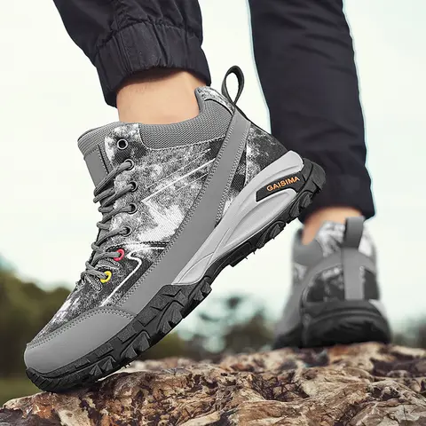 Nowe wodoodporne i wytrzymałe buty trekkingowe do codziennych aktywności na świeżym powietrzu, cienkościenne, codzienne zimowe buty sportowe dla mężczyzn.