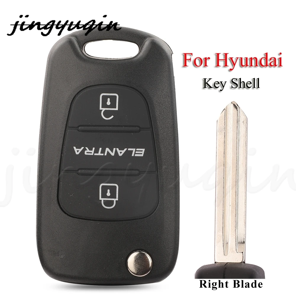 jingyuqin 3 Buttons Remote Car Key Shell Cover Case For Hyundai Elantra 2010 2011 2012 2013 2014 2015 Uncut Blade
