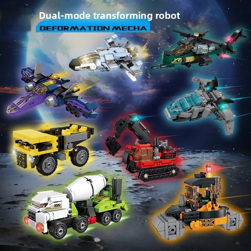 

Dual-Mode Transformable Mecha Robot Puzzle Building Block Set Boys' Toy