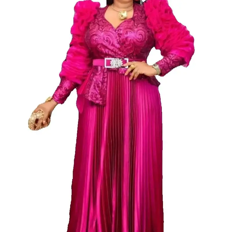 

Women's African Party Long Dress Dashiki Ankara Sequin Evening Gown Turkey Outfit Robe - Stylish Clothing for Cultural Events
