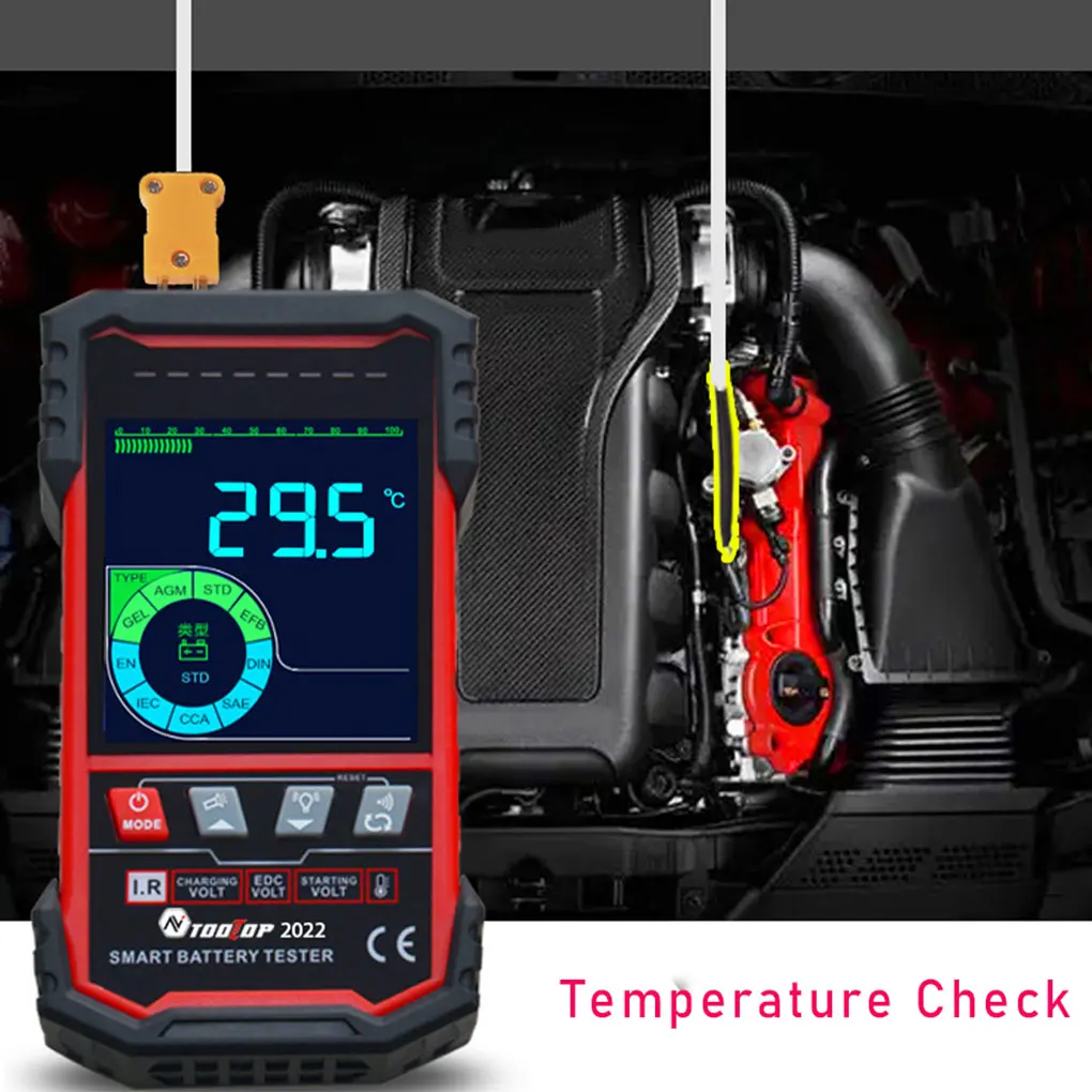 

Car Battery Tester 12V 24V Battery System Detect 3.2 Inch Color Screen Smart Auto Battery Analyzer Car Battery Tool