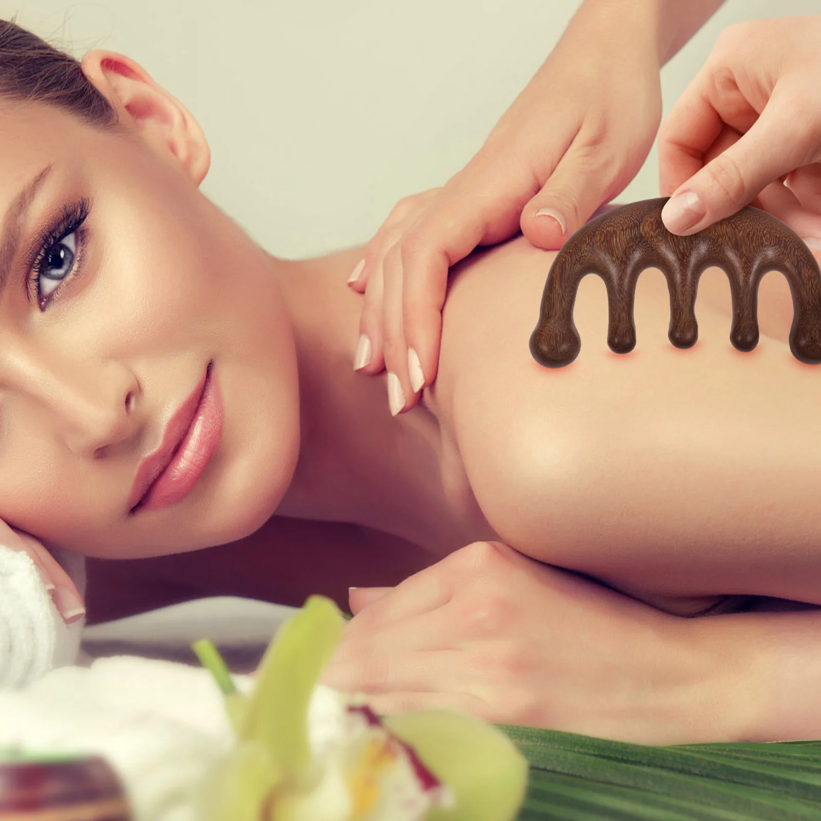 

Wooden Hair Comb Acupoint Massage Comb Portable Wide Tooth Scalp Massage Tool Natural Wood Anti Static Relaxing Body Massager