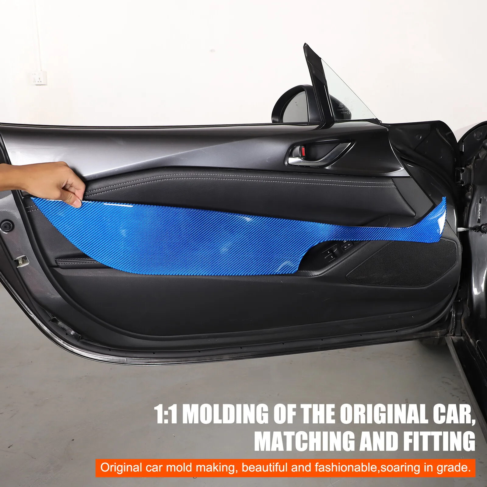 

2 шт., противоударная накладка на внутреннюю дверь автомобиля из углеродного волокна для Mazda MX-5 2016-2025, защитная крышка для двери, аксессуары