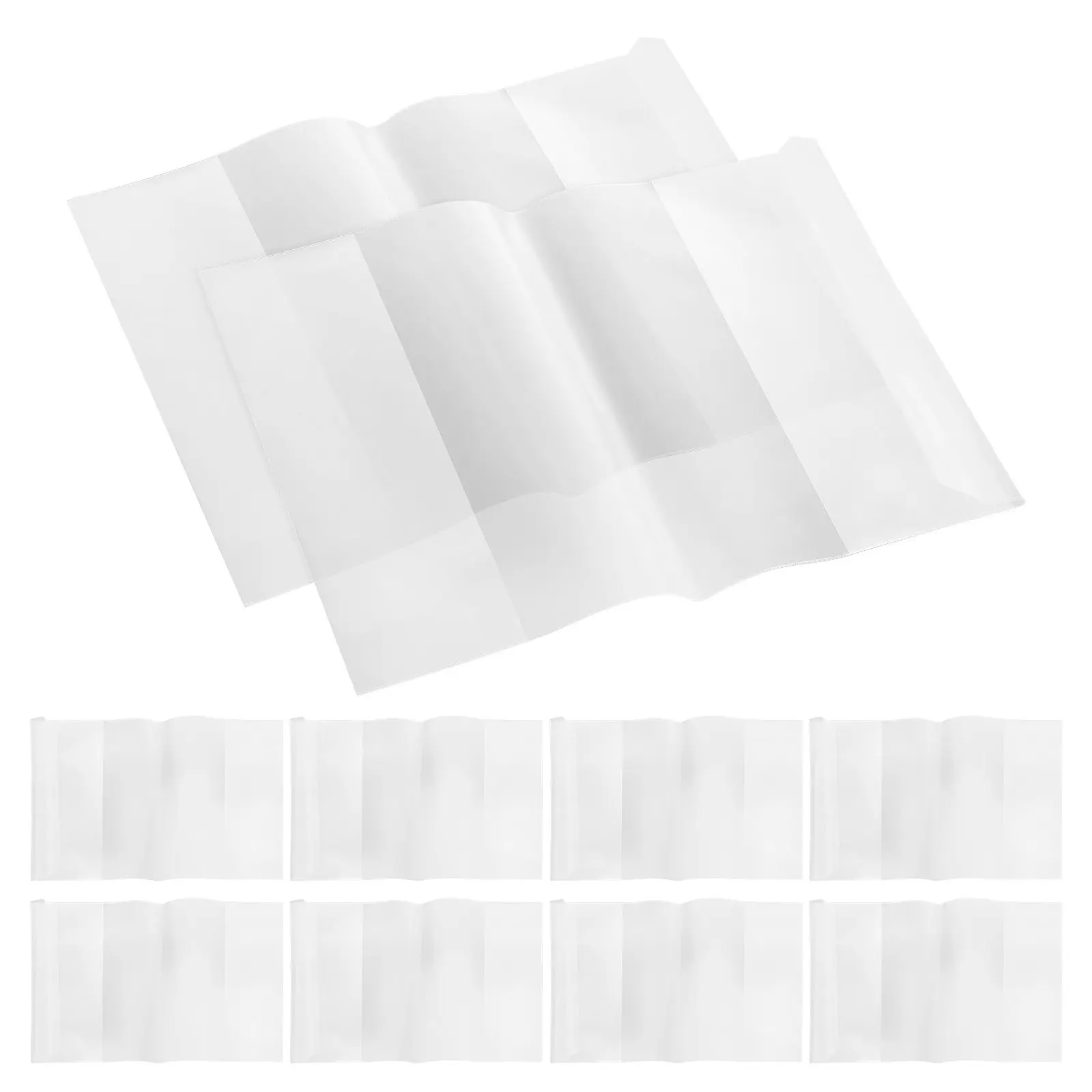 

10Pcs Clear Waterproof Book Covers A5 Size Transparent Plastic Sleeve Protective Film for Soft and Hardback Books