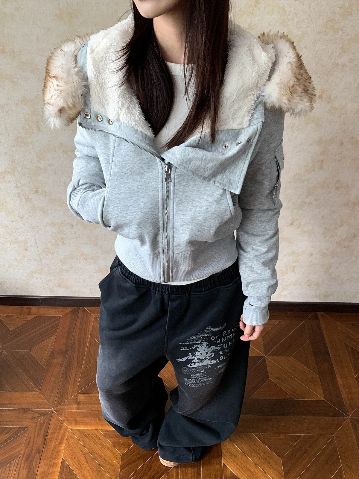 

Утягивающий воротник из искусственного меха, съемный хлопковый тюре, женский осенне-зимний теплый открытый кардиган с завязкой на талии от Aket