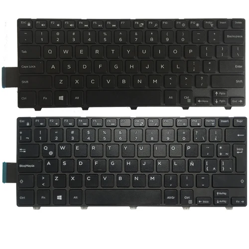 Imagen 1 del producto Para DELL Inspiron 14 3000 3452 3458 3459 3442 3467 5447 5448 5441 5455 5458 5457 5459 7447 teclado de ordenador portátil EE. UU./latino/Brasil