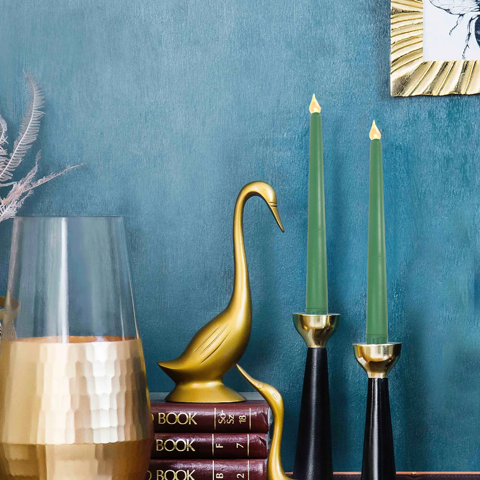 

6pcs Led Flameless Taper Candles Operated Electronic Lights For Home Wedding Holiday Decor Fake Lamp Long