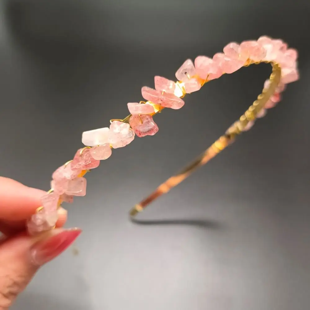 Colorful Jewelry Tiara Crown Rainbow Raw Quartz Crystal Headband Hair Hoop Fashion Hair Jewelry for Women - Image 5