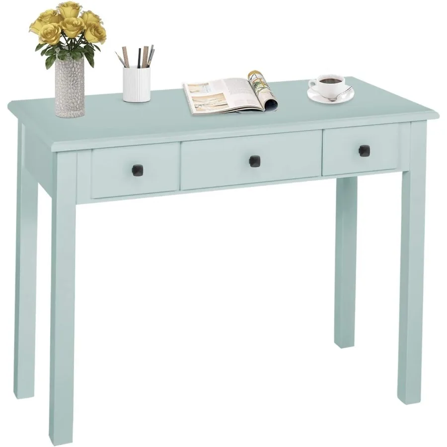 

Home Office Small Writing Desk with Drawers Bedroom Study Table for Adults/Student Vanity Makeup Dressing Table Save Space Gift