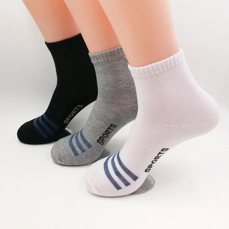 3Pairs Mens Socks Spring Autumn Men Long Tube Cotton Socks Male Sweat-absorbent Casual Deodorant Sports Socks Teenager Boys Gift