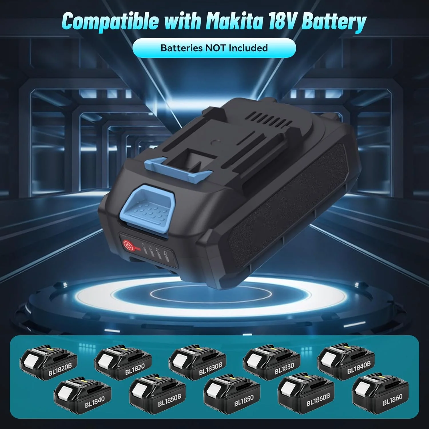 Scie alternative sans fil sans balais pour la coupe du bois et du métal avec 4 lames, compatible avec batterie Makita 18V, sans batterie