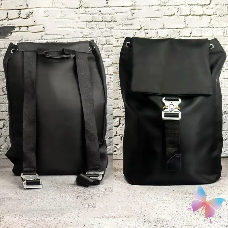 Black 1017 ALYX 9SM Backpacks Large Capacity Drawstring Nylon