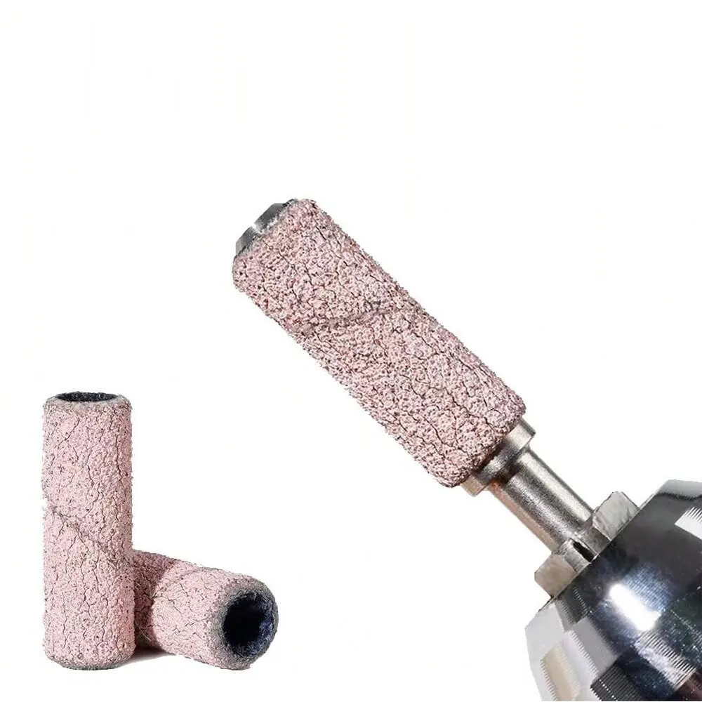 50 Stücke Mini Nagel Schleifbänder Mit 1 Stücke Edelstahl Schaft Nagel Bohrer Bits Maniküre Pediküre Werkzeuge Zubehör 3,1mm Sandsbänder