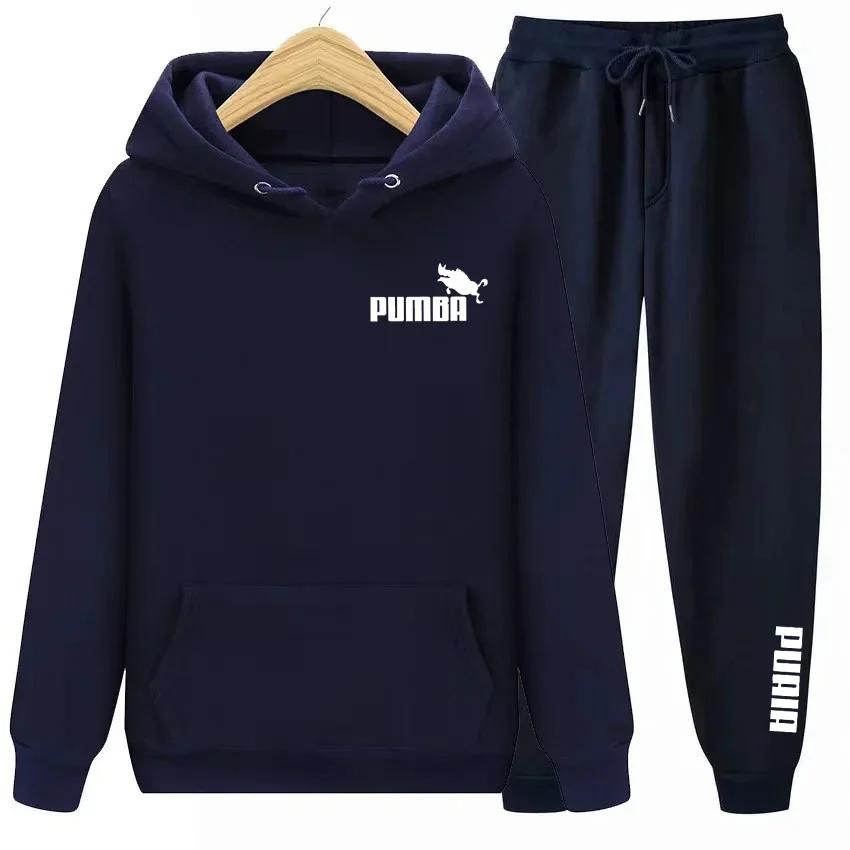 طقم هوديي كاجوال وسراويل كاجوال للرجال، طقم ملابس رياضية وسراويل رياضية للرجال والنساء، بدلة دافئة للخريف والشتاء للرجال #4