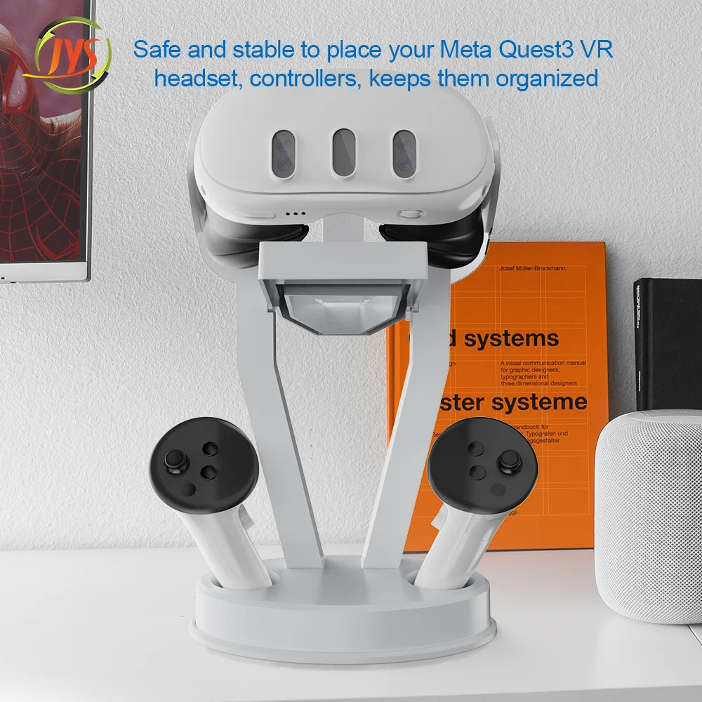 Headset Holder Accessories For Quest3 Stand Display Holder Mount Station Space Saving for Meta Quest2 Accessories