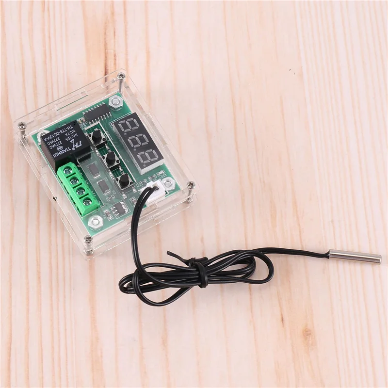 T82C Hot Sale-4X W1209 DC 12V Thermostat Temperature Control Switch Thermometer Controller With Digital LED Display With Case