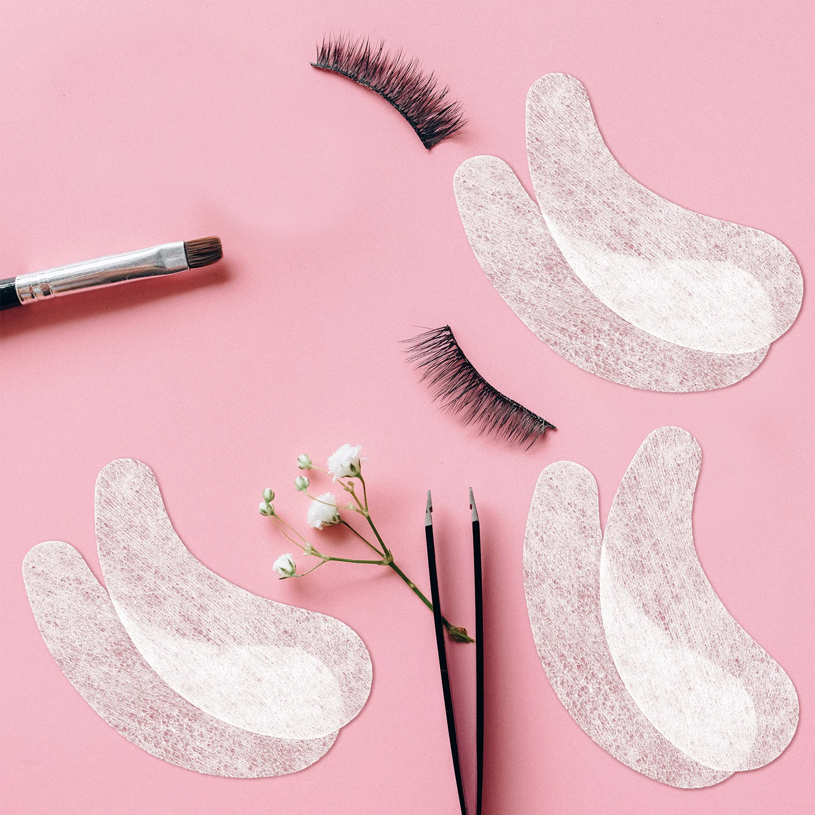 Tampons de coton sous les yeux, 1500 pièces, forme spéciale, absorbant l'eau, Protection des yeux, fournitures d'extension de cils pour Salon de tatouage