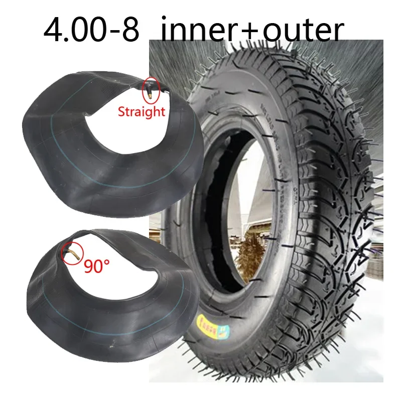 4.00-8 tires,  inflatable inner and outer  Trolley electric vehiclesmotorcycle tire accessories