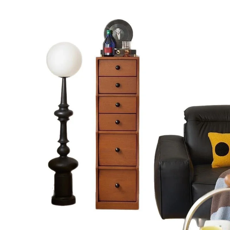 

Light French solid wood six-chest cabi net living room bedroom entrance irregular storage