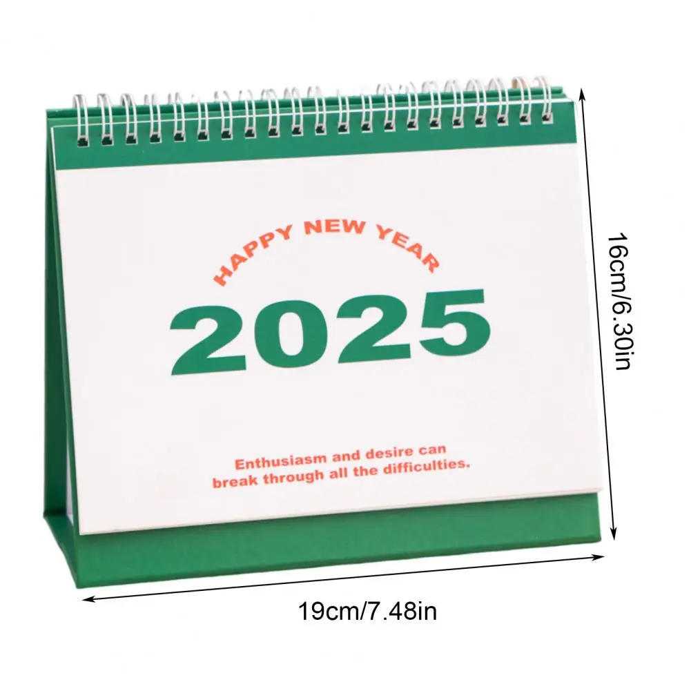Calendario de escritorio 2025 Calendario de escritorio pequeño 2025 Planificador mensual para el hogar Oficina Escuela Calendario de escritorio de pie con anillo de metal