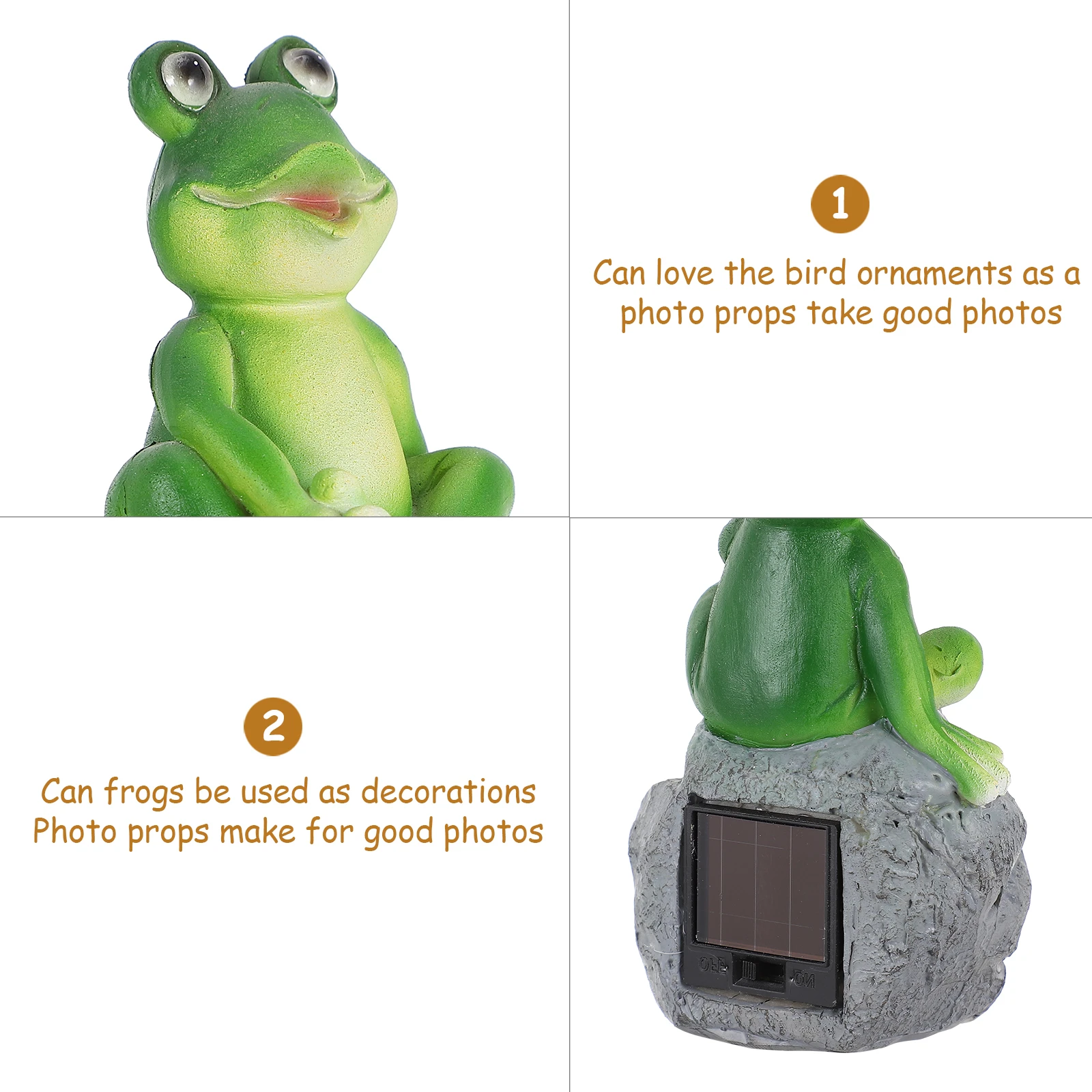 

Solar Frog Night Lamp Resin Outdoor Decorative Light Frogs Shape Solar Garden Yard Patio nament L Design Durable