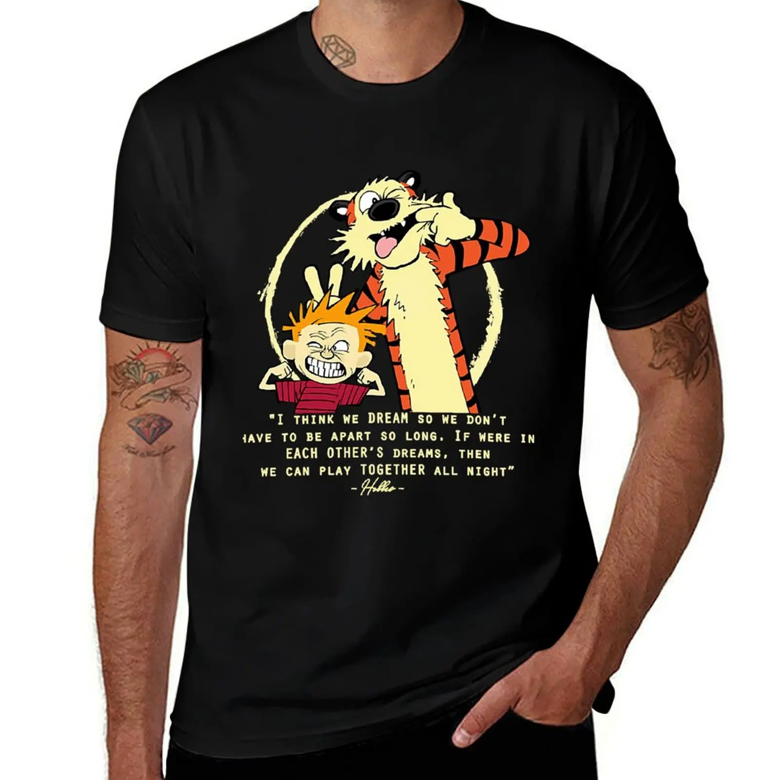 

Calvin And Hobbes - Hungry T-Shirt Vintage Style Printed Top