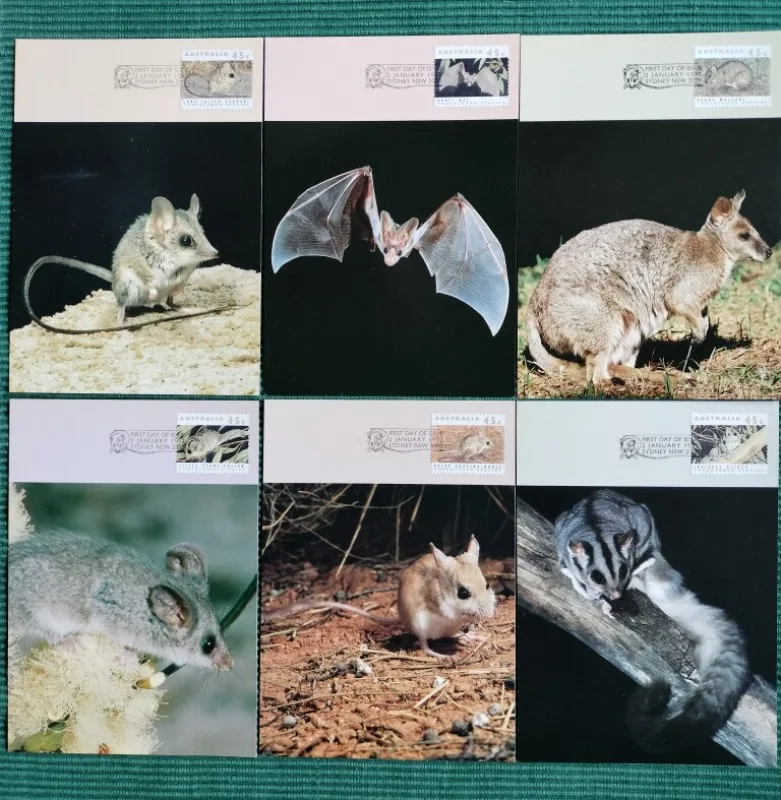 6 PCS, AUS, 1992, Endangered Animals, Maximum Postcard