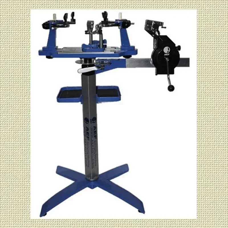 Mesh feather stringing machine, badminton racket stringing machine, racket stringing machine