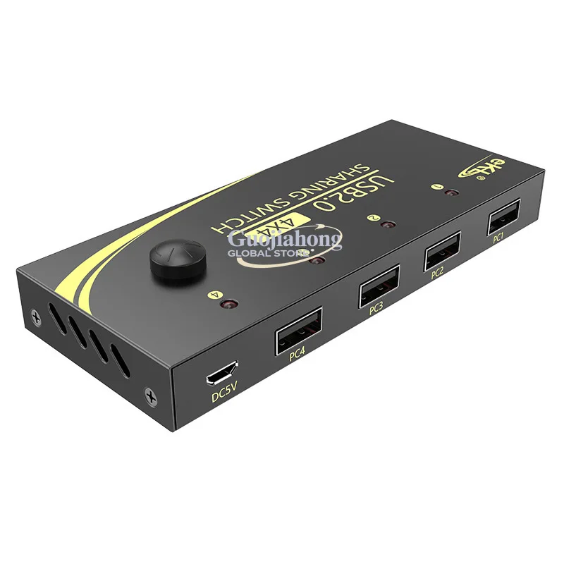 

eKLusb printer sharer 4 in and four out usb switcher 4 computers share four printers USB flash drive keys and mice