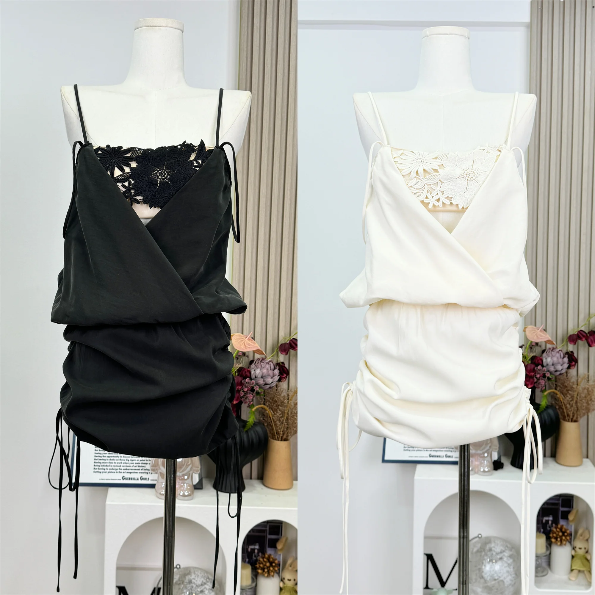 

Сексуальные бретельки с v-образным вырезом, сплошной цвет, кружево длиной выше колена, короткие и элегантные вечерние платья, вечерние платья