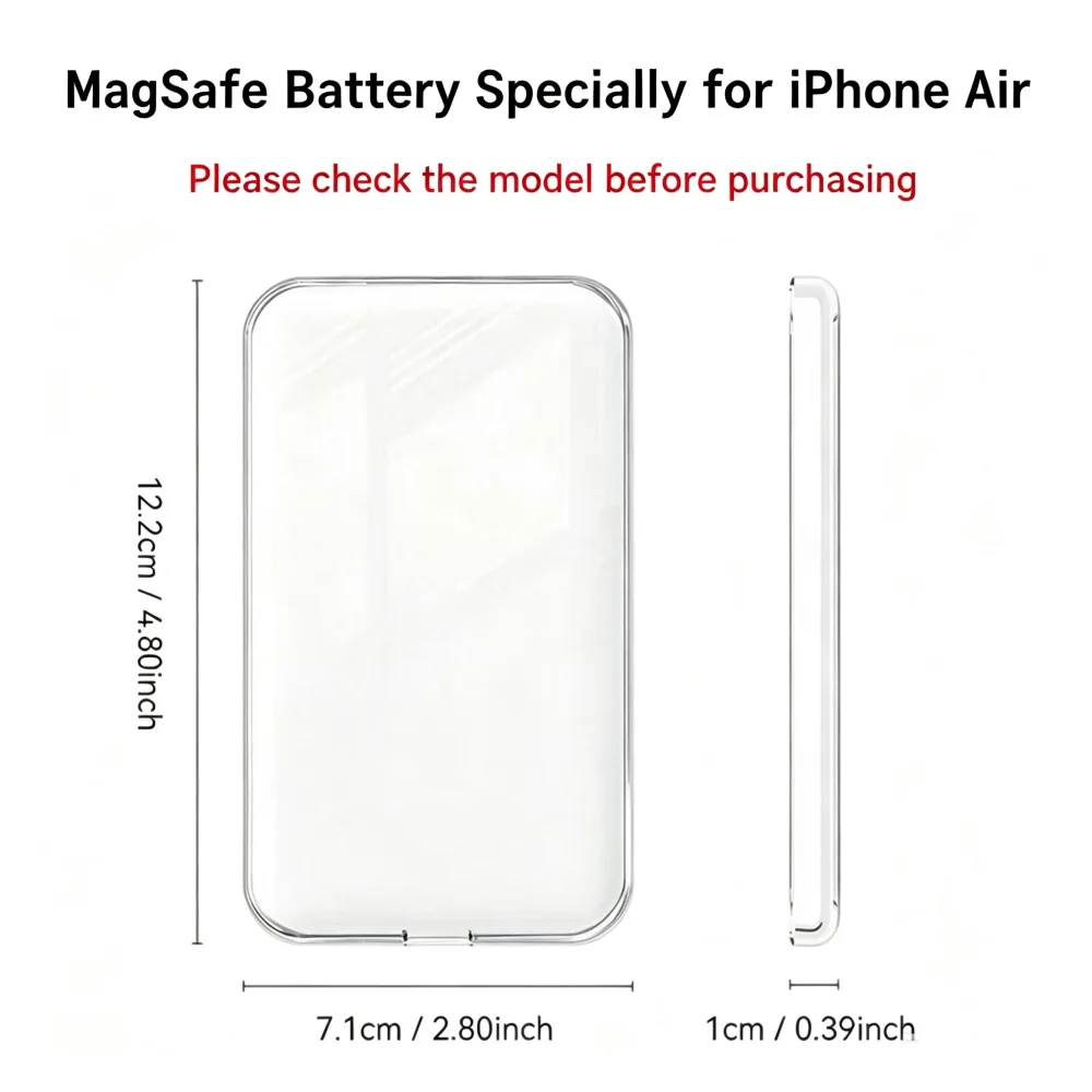 Full‑Coverage Shockproof Protective Case for Apple iPhone Air MagSafe External Battery