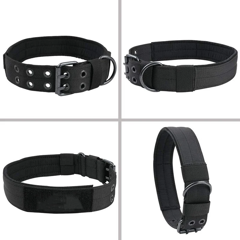 New 3.8Cm Wide And Durable Nylon Tactical Dog Collar Outdoor Adjustable Military Dog Collar Police Dog Pet Product Wholesale