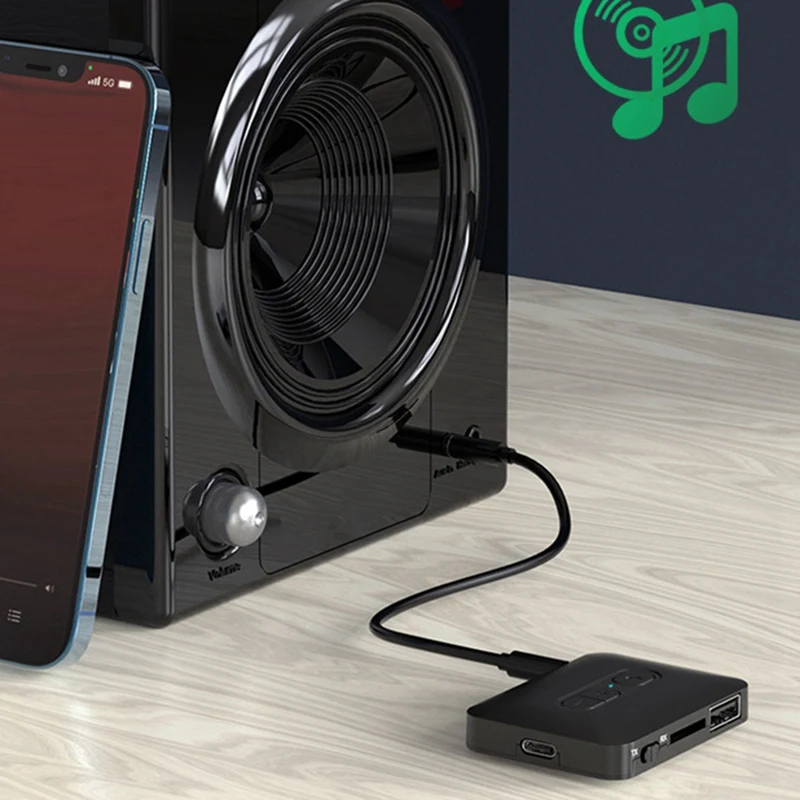 Bluetooth 5.4 Audio Receiver Transmitter USB U-Disk TF Card Play 3.5MM AUX Stereo Music Wireless Adapter With Mic