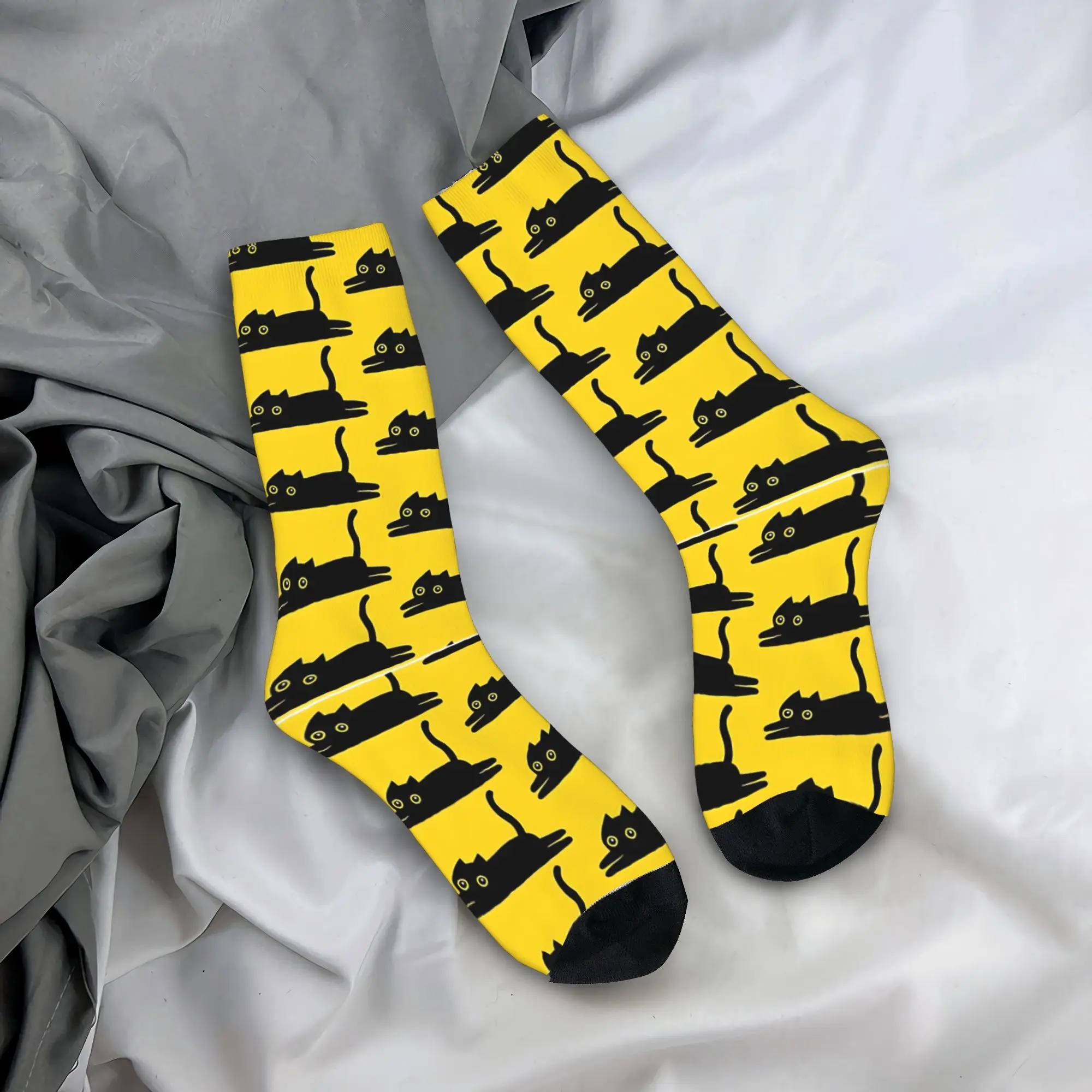 

Black Cat Socks Casual Stockings Women Men Comfortable Climbing Socks Autumn Design Anti Skid Socks