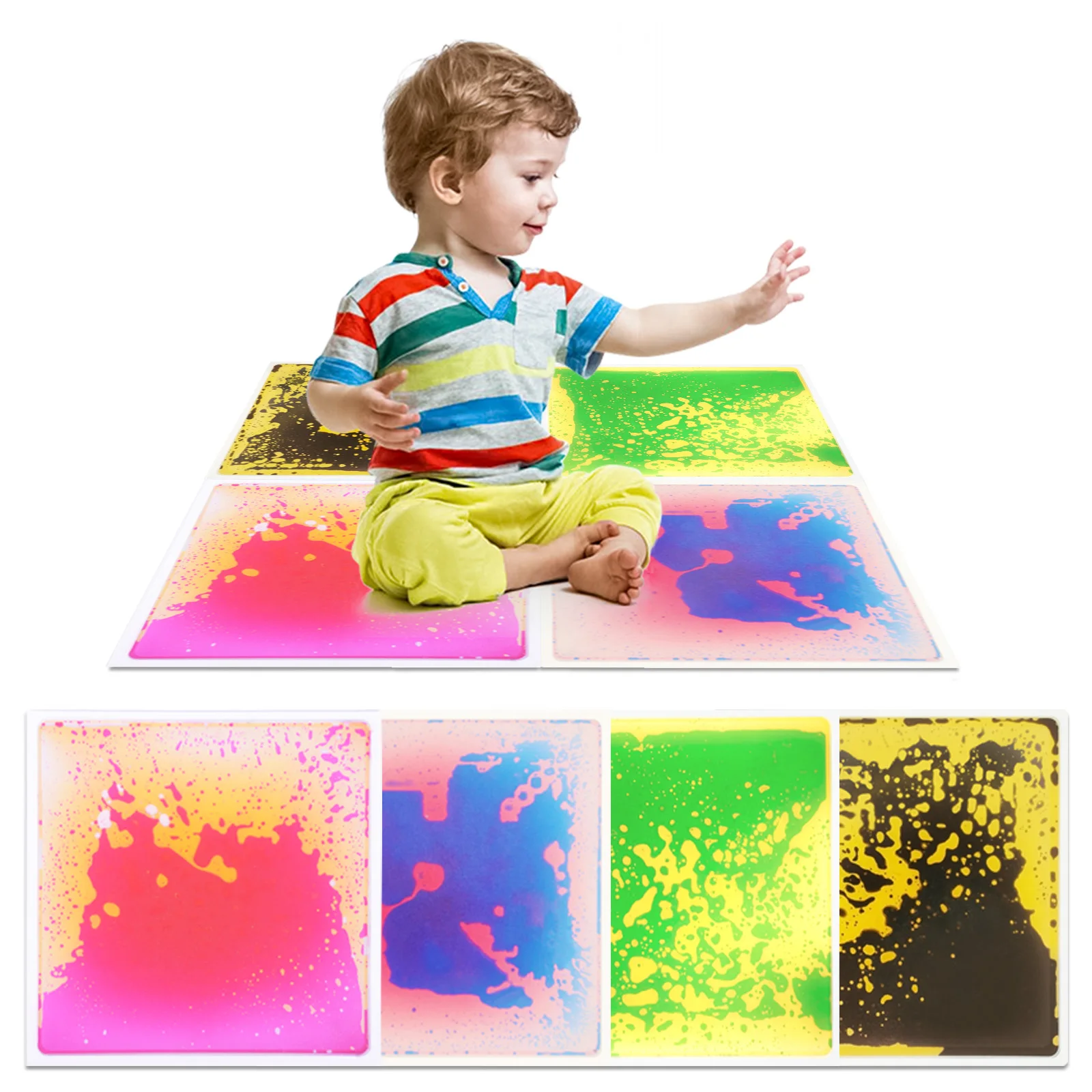 

Мягкие сенсорные плитки для малышей: безопасные, для игр с жидкостью, развивающие, для дома и дошкольных учреждений, сенсорные игровые коврики