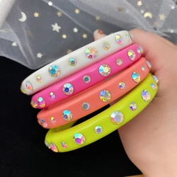 FishSheep Designer Big Crystal Resin Bangle for Women Acrylic Geometric Wide Round Love Charm Cuff Bangles Fashion Jewelry Gifts