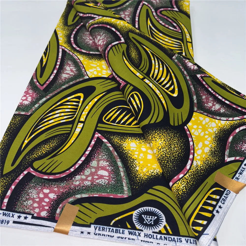 Nieuwe 100% Katoen Afrikaanse Gouden Wax Stof Wax Grand Hoge Kwaliteit Stof Ankara Print Stof Voor DIY Maken Naaien Kleding 15A86