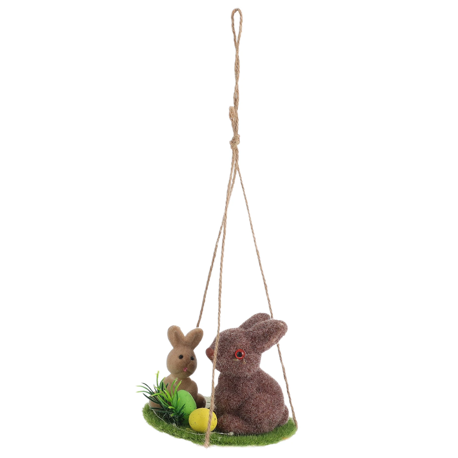 

Flocking Rabbit Ornament Desktop Bunny Tabletop Decor Micro Landscape Wedding Garden Gift Decoration Prop Ornament
