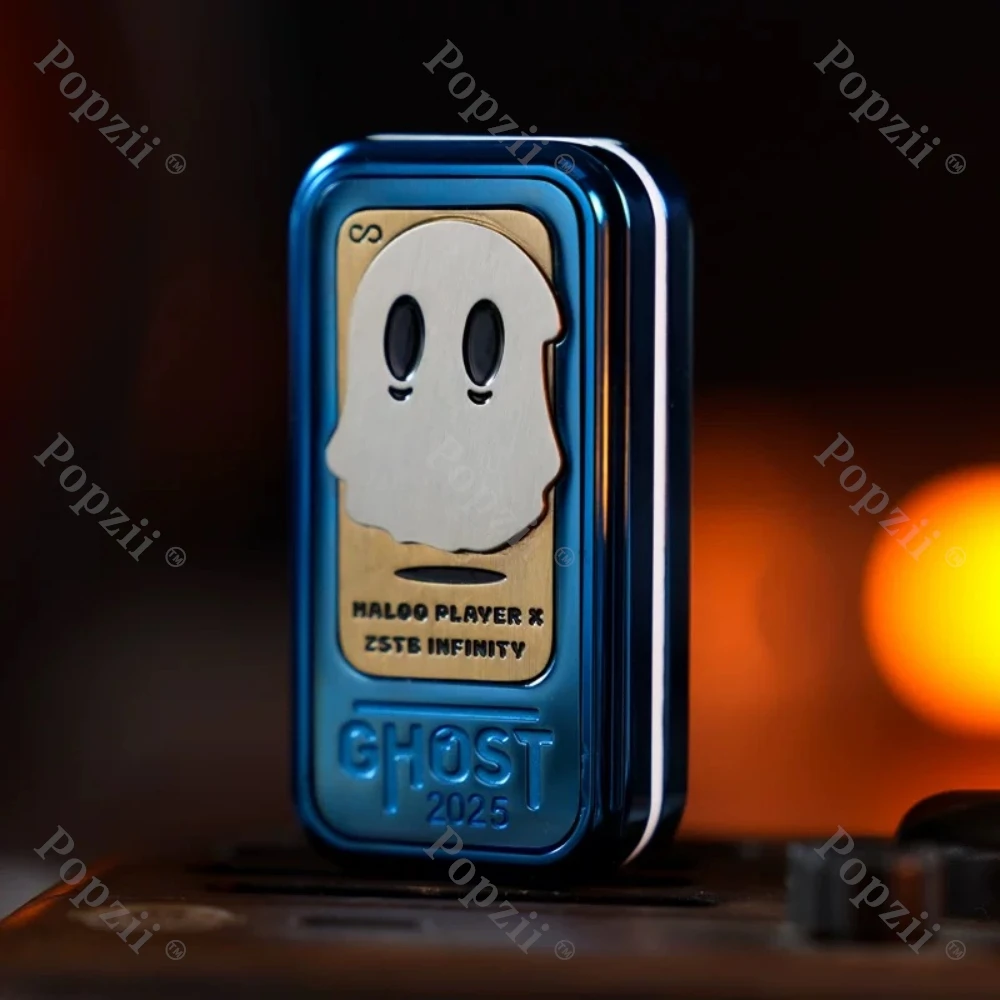 Haloo Player Ghost EDC الفولاذ المقاوم للصدأ المغناطيس الميكانيكي تململ المنزلق تململ لعبة المغناطيسي ضبط شوكة القلق اللعب #4