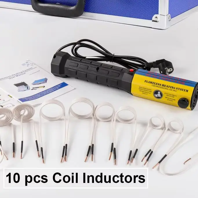 In Stock 1100W High Frequency Induction Heater Kit 220V Mini Bolt Heating Machine 10 PCS Coil for Auto Use Bolt Remover