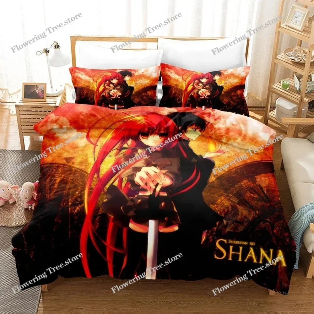 Shakugan No Shana Bedding Set Anime Bed Linen Quilt Duvet Cover Sets Home Decor Single Queen King Size Gift Kawaii Girl Cartoon