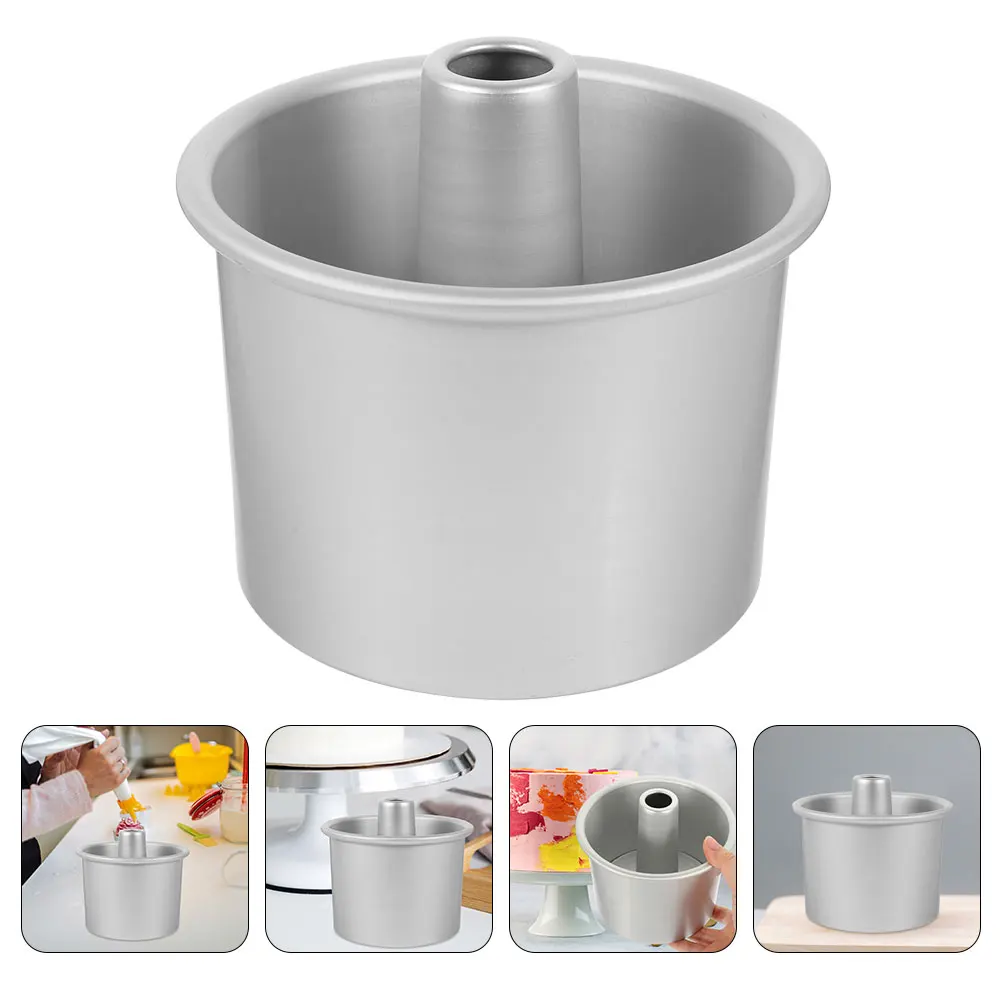 

3pcs 6 Inch Cake Mold Aluminum Alloy Removable Bottom Baking Pan Round Mousse Tin Hollow Non Stick Sturdy DIY Wedding