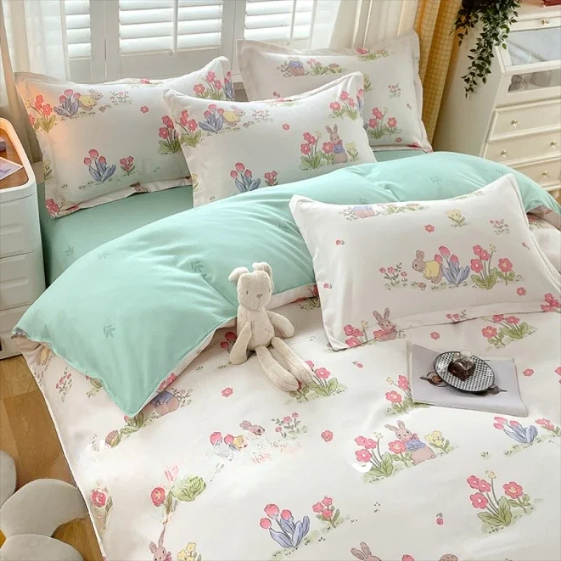 

2025New Soft Bedding Set Thickened Diagonal Grinding Duvet Cover with Pillow Case Bedclothes Bedspread Pillowcases Comforter Set