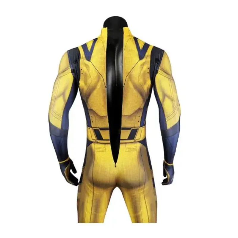 Disfraz de cosplay de Wolverine, mono de James Howlett, conjunto de armadura de hombro, mono zentai con estampado 3D, superhéroe, Halloween, hombre outf # 1